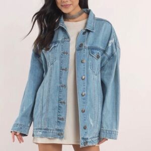 Tobi Denim Blue Button-Up Jacket